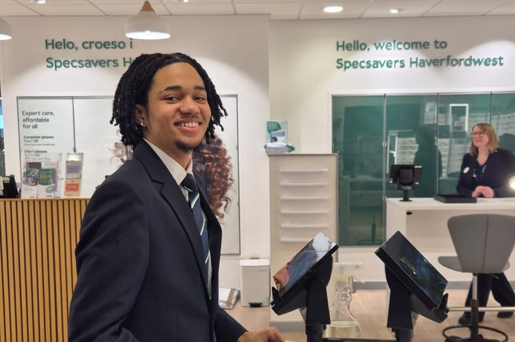 16-year-old Kyle Ashborne, who works weekends as a trainee