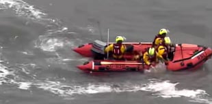 Tenby RNLI race to rescue cliff-chased sheep
