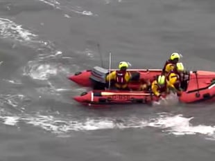 Tenby RNLI race to rescue cliff-chased sheep