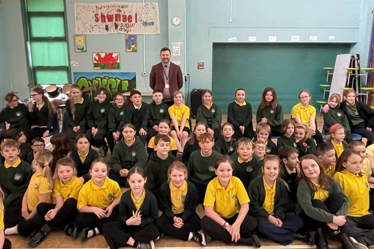 Pupils from Years 5 and 6 at St Oswald’s VA Primary School in Jeffreyston