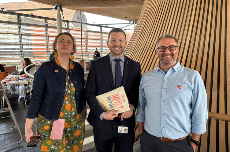 Picture attached: Representative of Asthma + Lung UK, Samuel Kurtz MS and Dave Edwards 