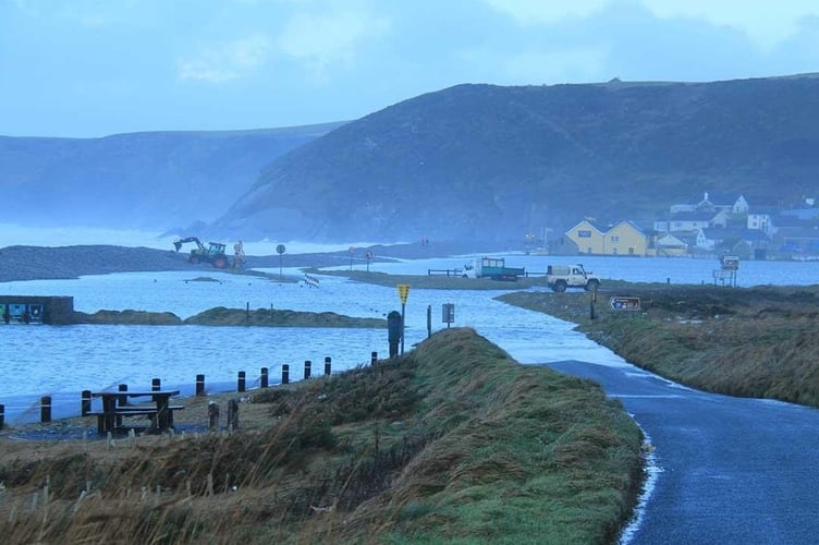 Scenes from the 2014 flooding. Picture: AtkinsRéalis report/Pembrokeshire County Council.