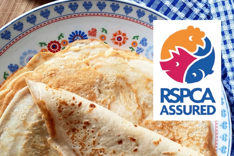 Pancakes and RSPCA Assured logo