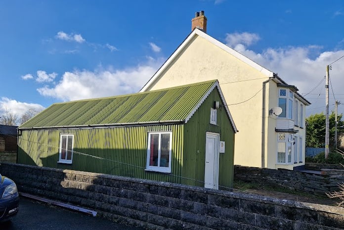 The historic corrugated iron WI Meeting Hall at Boncath, North Pembrokeshire