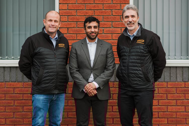 Alistair Crouch and Andy Burgess, Directors at Advantiv Limited with Irfan Ashfak, of Foresight