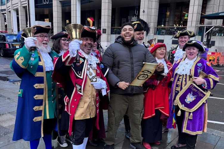 Town Criers, including Tenby’s Erin Morgan, promoting healthy eating as part of national campaign with Big Zuu and Innocent Smoothies