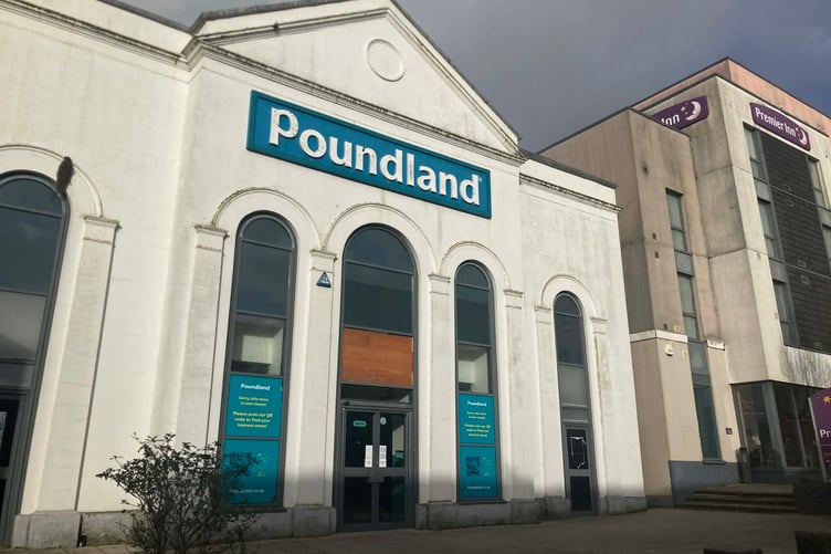 Poundland in Tenby, formerly the site of the Royal Playhouse cinema