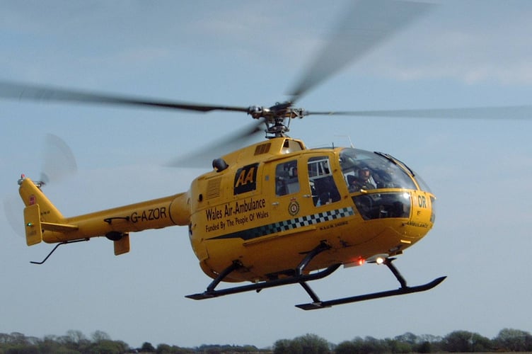  The first Wales Air Ambulance helicopter in 2001