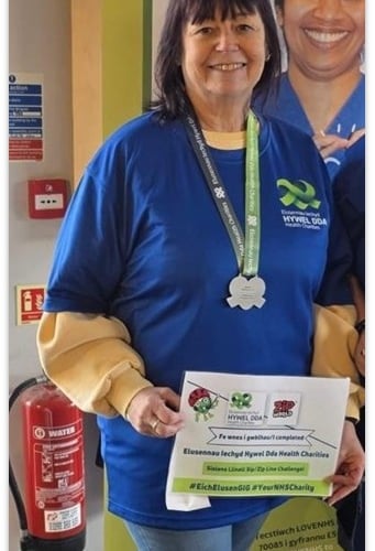 Mandy will raise money for Hywel Dda Health Charities, the official charity of Hywel Dda University Health Board, supporting the Community Clinics.