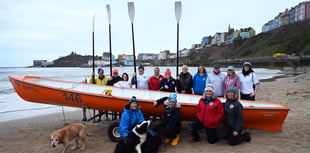 Tenby Rowing Club launches new Celtic Longboat