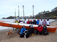 Tenby Rowing Club launches new Celtic Longboat