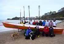 WATCH: Tenby Rowing Club launches new Celtic Longboat to boost coastal rowing