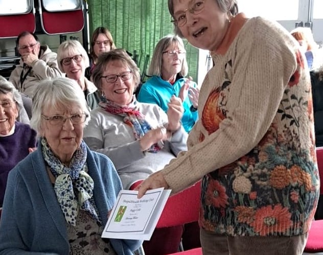 Senior members, Ruth, Peggy and Phil were made Honorary Members by Chair Jane, in recognition of their status as founder members still supporting the club after 20 years.