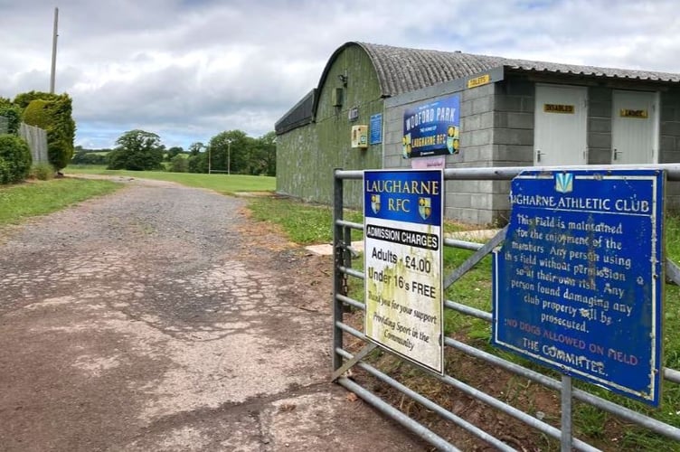 Entrance to the playing field land which was the subject of developer Sancler 3 Ltd's planning appeal (pic Richard Youle and free for use for wire partners)  Laugharne