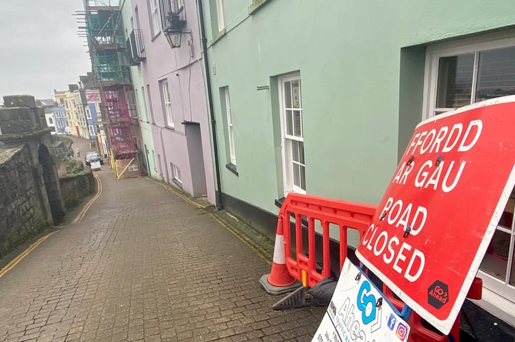 The closure has temporarily prohibited all vehicular traffic (other than exempted vehicles from proceeding along that section of Crackwell Street