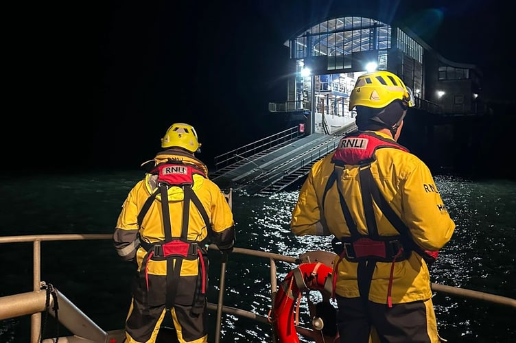 Tenby RNLI's lifeboats were both launched to assist in a missing person search