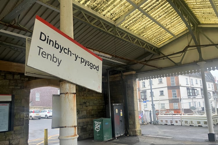 The current footbridge at Tenby Station will be dismantled week commencing March 16 