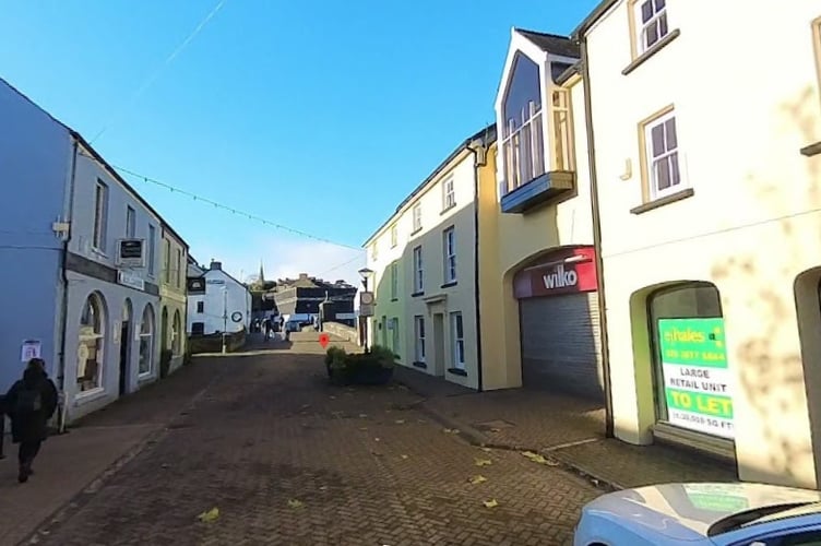 The former Wilko store building in Haverfordwest.