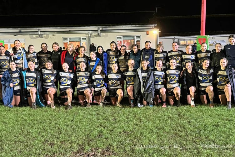 The victorious Pembs EPP U16 squad and coaching group