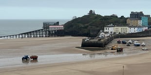 Dredging at Tenby Harbour and North Beach ahead of Easter boat-lift