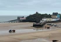 WATCH: Dredging at Tenby Harbour and North Beach ahead of Easter boat-lift