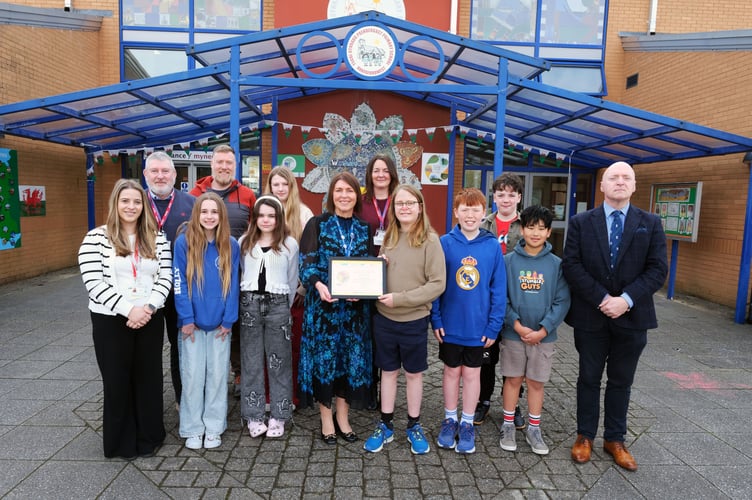 Prendergast CP School in Haverfordwest has secured a prestigious award