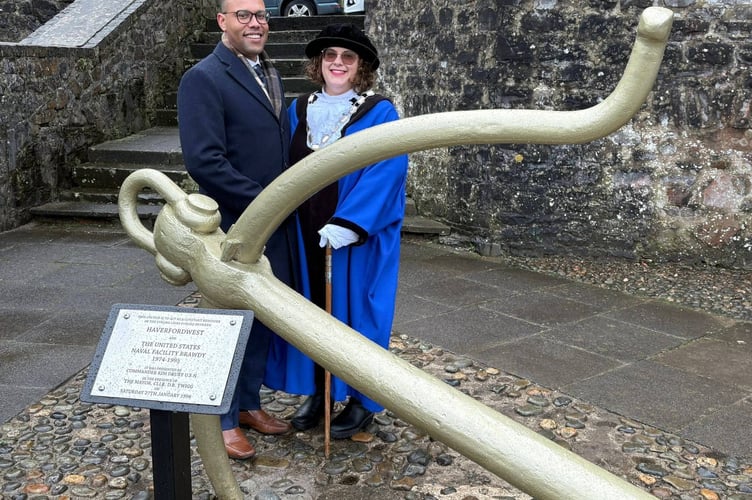 Haverfordwest town councillors Randell Iziah Thomas-Turner and Dani Thomas-Turner. Picture: Dani Thomas-Turner.