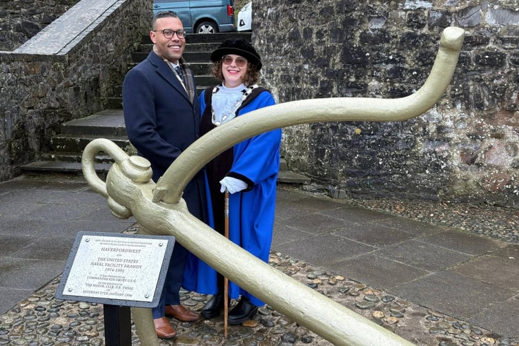 Haverfordwest town councillors Randell Iziah Thomas-Turner and Dani Thomas-Turner. Picture: Dani Thomas-Turner.