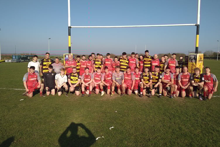 Both squads mix after Pembroke regained the Slate trophy