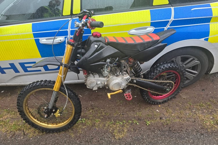 The reports stated that the bike was being driven in a reckless and anti-social manner. The bike (pictured) was seized by Police yesterday (March 24) in Hakin following reports by members of the public.