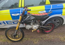 Pembrokeshire police seize off-road bike being driven in a reckless manner