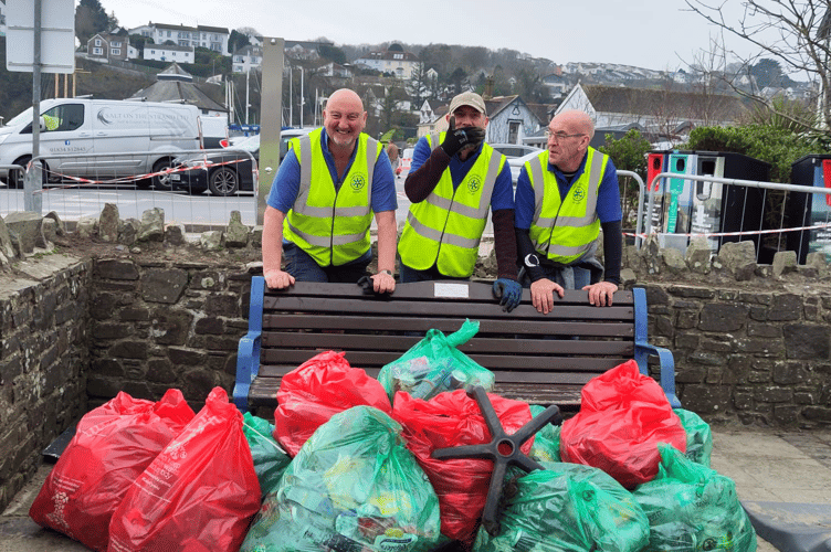 Saundersfoot Rotarians and friends joined forces with these dedicated groups,
