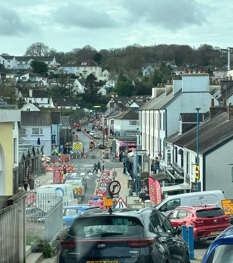 Pembrokeshire Council's 'Active Travel' scheme works in the centre of Saundersfoot have caused an abundance of disruption for the seaside village in recent weeks.