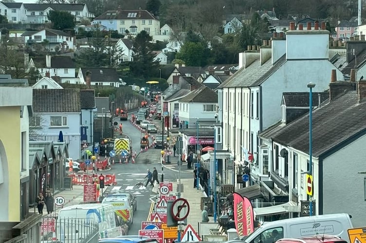 Pembrokeshire Council's 'Active Travel' scheme works in the centre of Saundersfoot have caused an abundance of disruption for the seaside village in recent weeks.