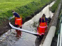 NRW investigates oil pollution in Pembroke stream
