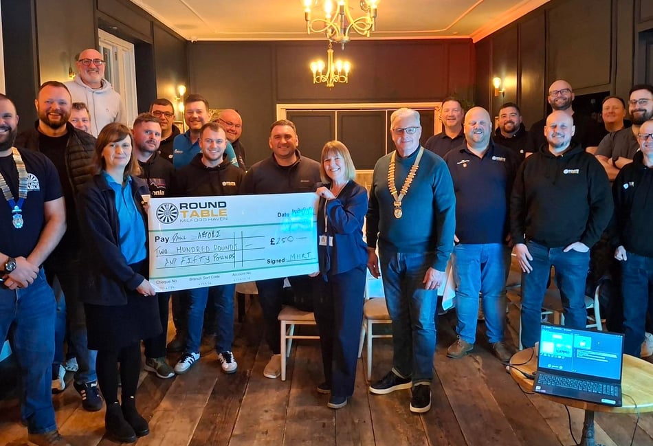 Milford Haven Round Table donates to Paul Sartori