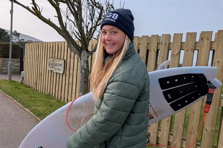 Young surfer Josie Hawke