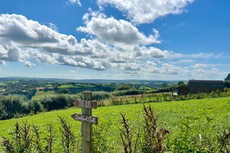 View across the valley from the pods at Lan Farm (pic Anna Robinson and free for use for wire partners) 