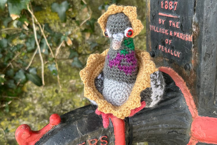 Springtide yarn creation on Penally’s historic water pump