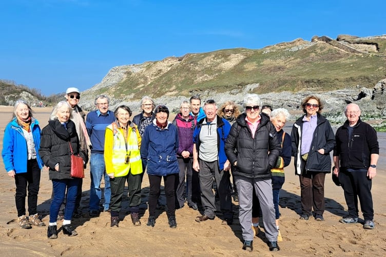 Speedies on the sand at Broadhaven South