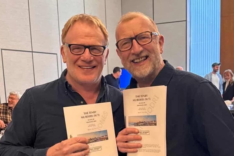 Further filming is due to take place in and around Tenby next month, and over June and July, for a brand-new, witty, twisty crime series ‘Old Town Murders’ - starring Mark Lewis Jones and Steffan Rhodri.