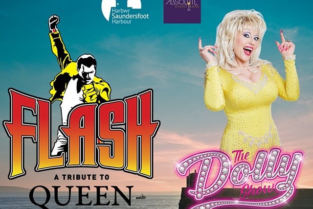 Queen, Dolly tributes at Saundersfoot Harbour