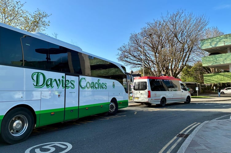 Replacement buses have been put in following the incident at Tenby Railway Station.