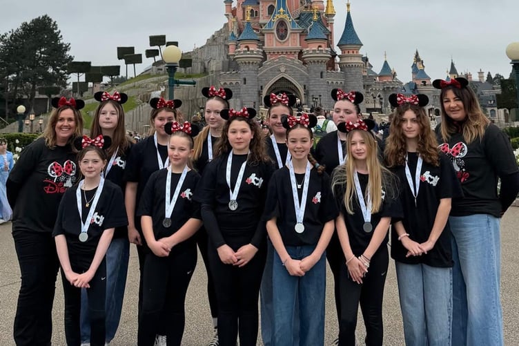 Back row - Coach Adele Gilbert, Paige Nicholas, Lucy Gilbert, Tilly Jarrold, Chloe Dennison, Jersie Turner, Hattie Nevinson, Coach Jemma Dennison. Front row - Reese Crockford, Maddie-Mae Clark, Mia Rogers, Harriet Griffiths, Holly Shelmerdine.