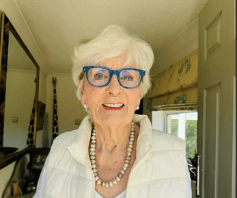 Elizabeth now: Now a 91-year-old grandmother living in Gloucestershire, Elizabeth Hoonanian can look back wryly on the night she found herself taking an unexpected starring role. Images: Elizabeth Hoonanian. 