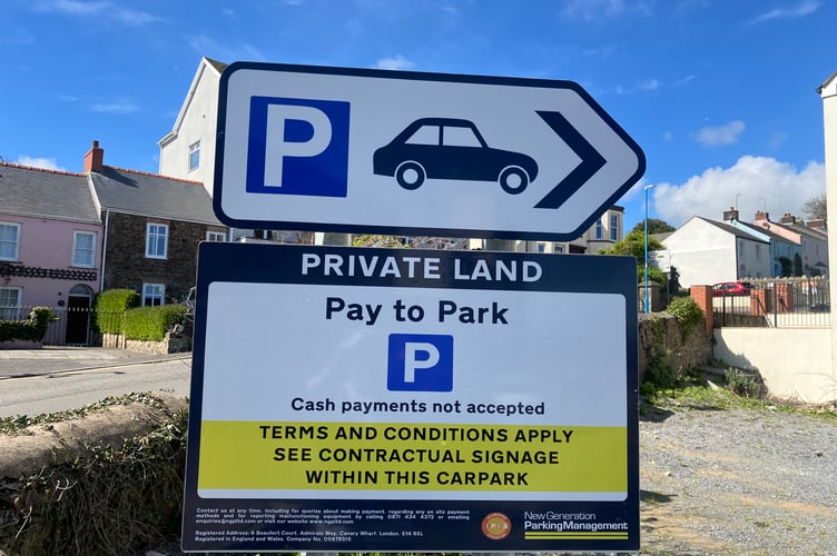 Efforts are underway in Saundersfoot to enhance parking clarity with new signage, addressing confusion between public and private land along Milford Street.