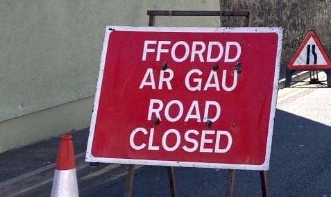 Road closure Tenby