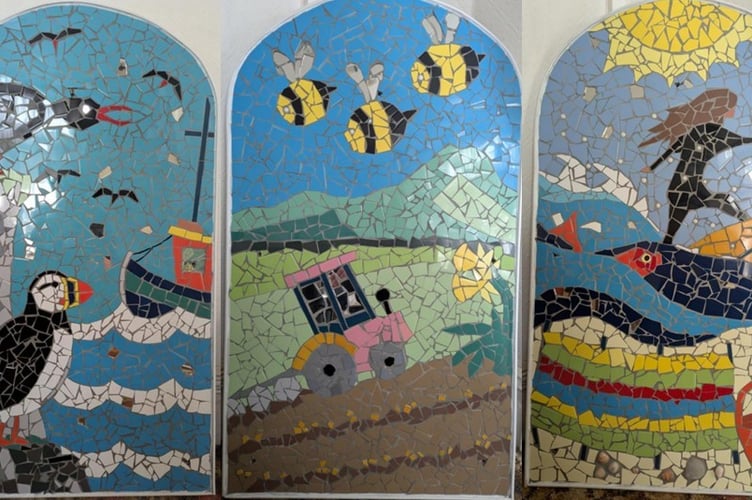 The planned mosaics for St Davids City Hall. Picture: St Davids City Council.