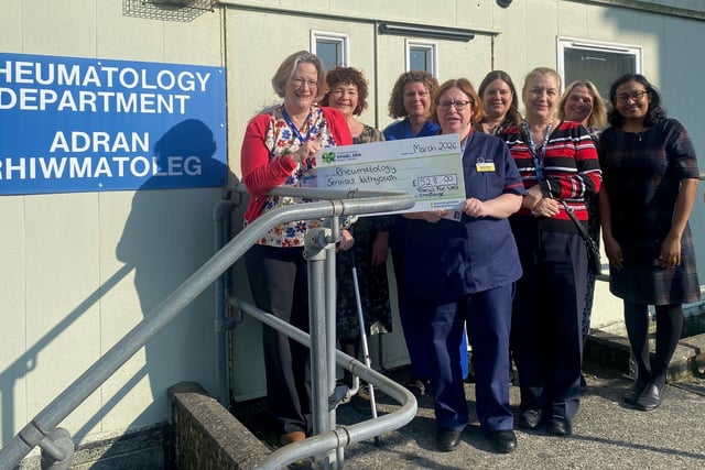 Tracy's daring firewalk raises £528 for Withybush Hospital