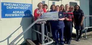 Tracy's daring firewalk raises £528 for Withybush Hospital